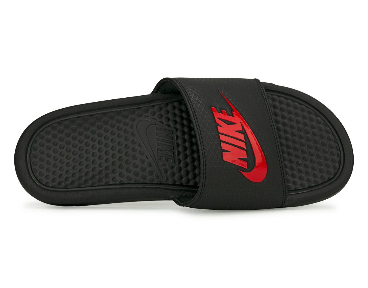 Nike Men's Benassi JDI Sandal Black/Challenge Red Soleplate