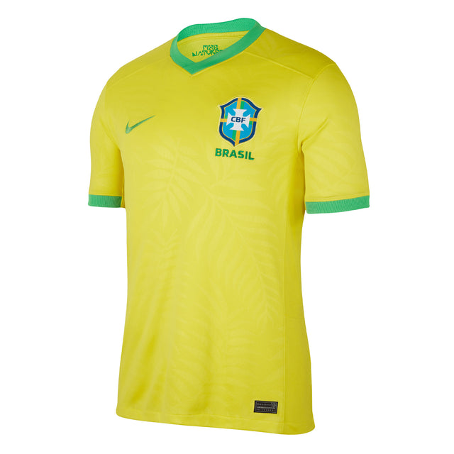 Nike Men's Brazil 2023/24 Home Jersey Yellow/Green Front