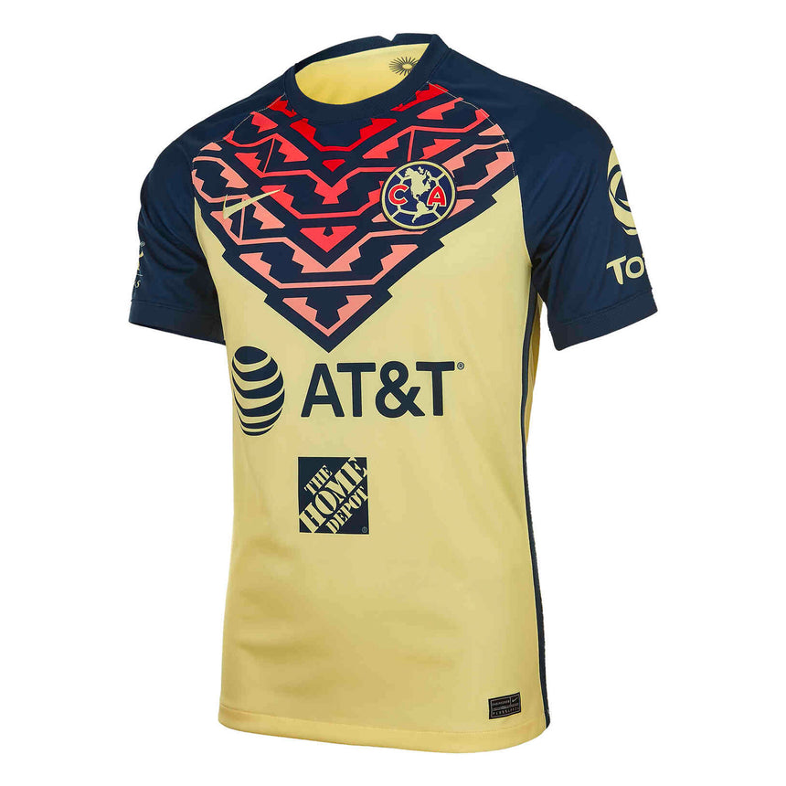 Nike Men's Club America 2021/22 Home Jersey Lemon Chiffon/Armory Navy Main