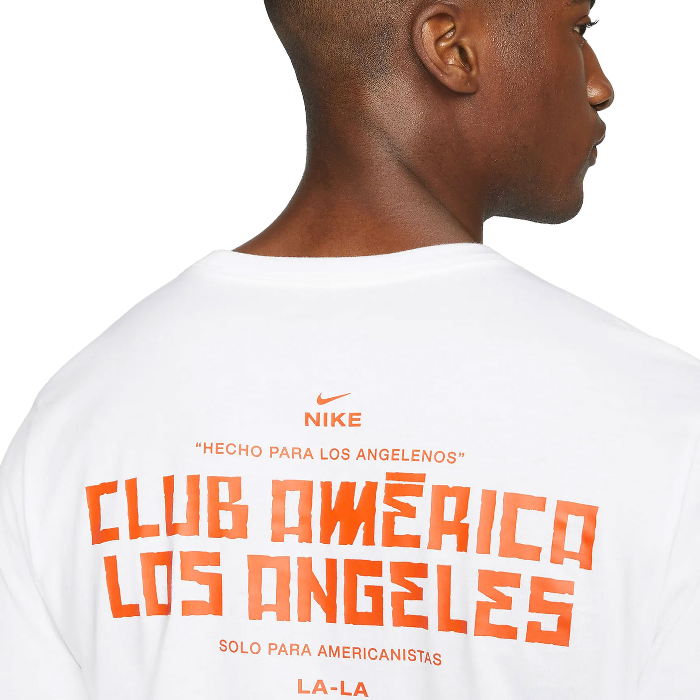 Nike Men's Club America 2021/22 LA Long Sleeve Tee White/Orange Logo