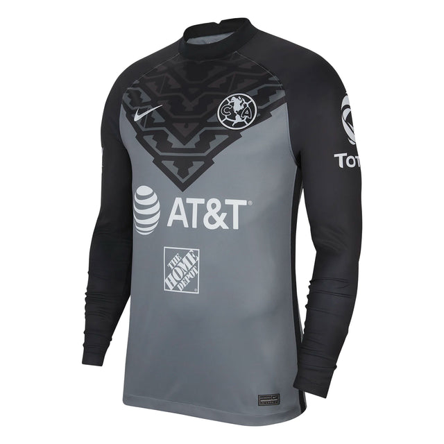 Nike Men's Club America 2021/22 Long Sleeve Goalkeeper Jersey Black/Grey Front