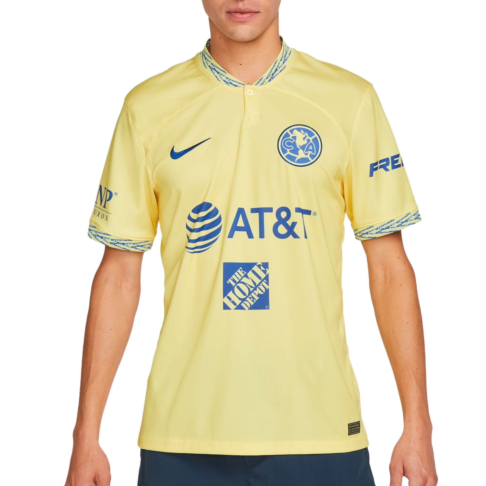 Mart Nietje rustig aan Nike Men's Club America 2022/23 Home Jersey Lemon Chiffon/Blue – Azteca  Soccer