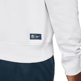 Nike Men's Club America French Terry Hoodie White/Navy Detail Two