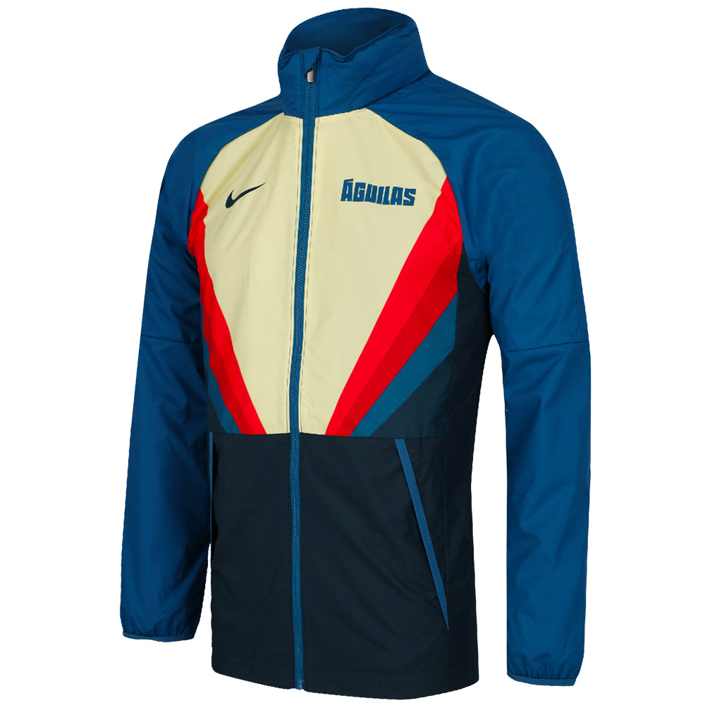 Nike Men's Club America Windbreaker Full-Zip Jacket Industrial Blue/Ar ...