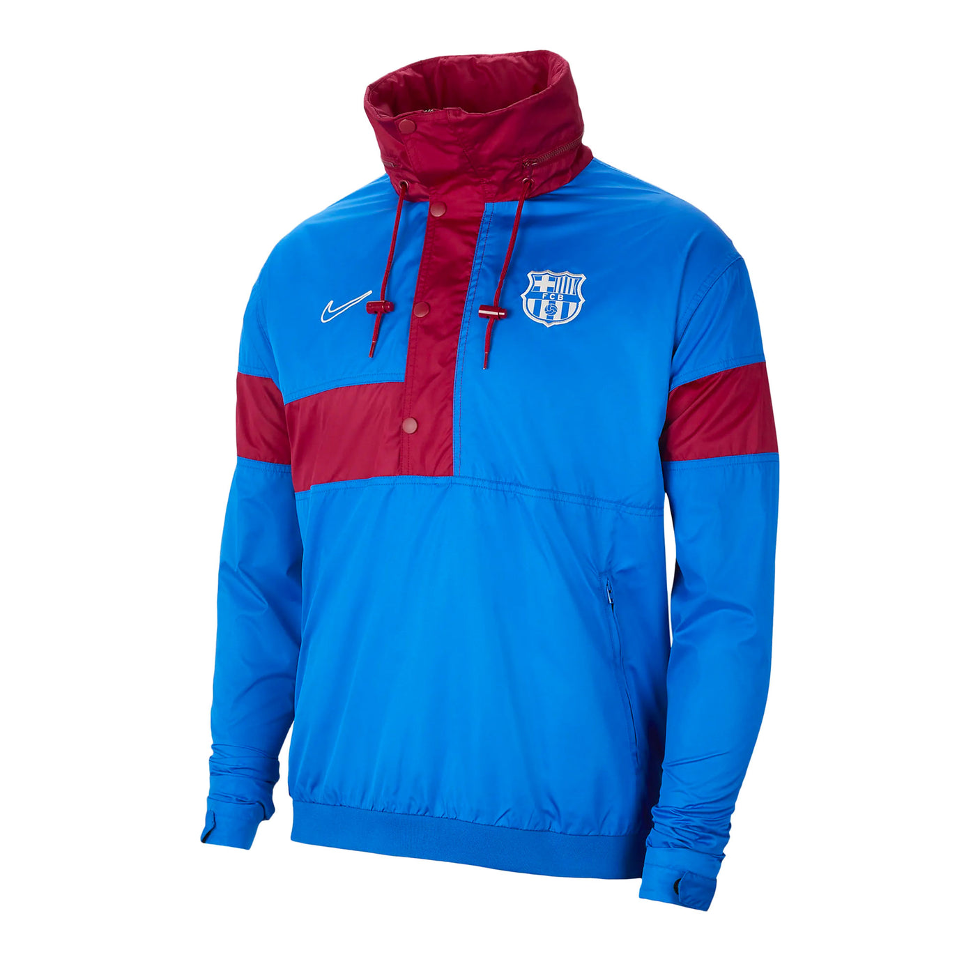 Nike Men's FC Barcelona 2021/22 Anorak Jacket Blue/Red Main