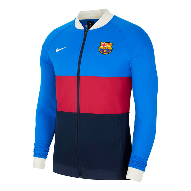Nike Men's FC Barcelona 2021/22 Anthem Jacket Obsidian/Noble Red Front