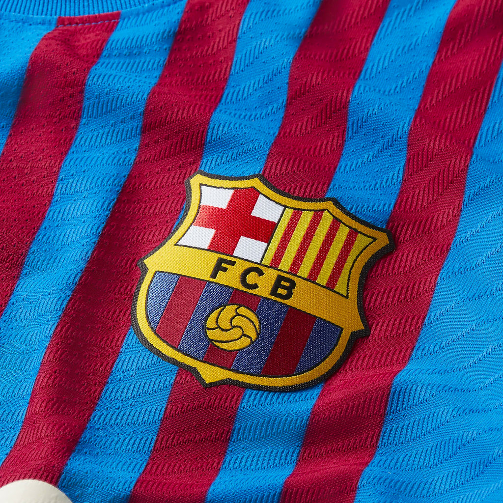 Nike Men's FC Barcelona 2021/22 Dri-FIT ADV Home Match Jersey Soar/Pale Ivory Shield