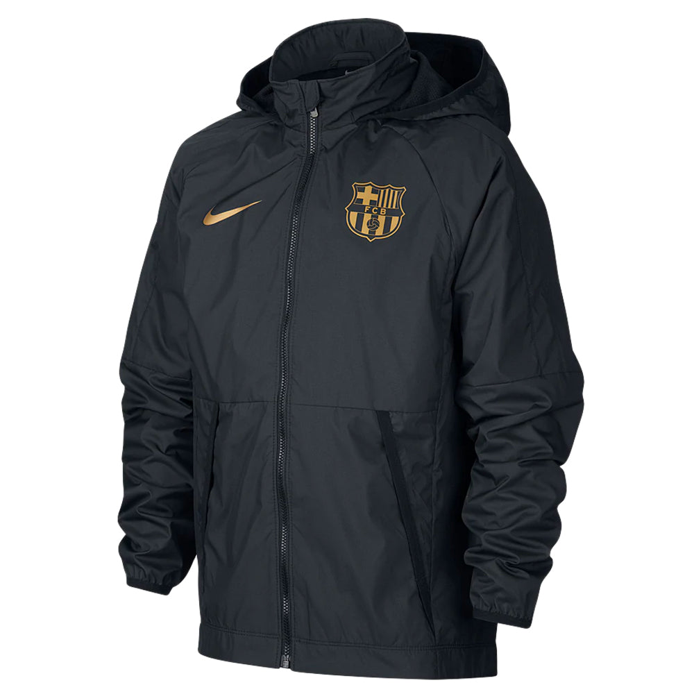 Nike Men's FC Barcelona Graphic Jacket Black/Gold front