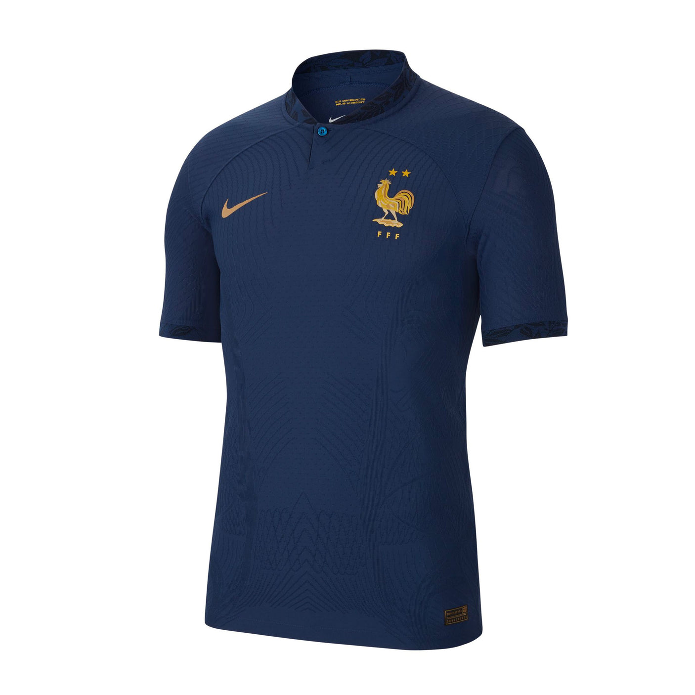 Nike Men's France 2022/23  Dri-FIT ADV Home Jersey Midnight Navy/Metallic Gold Front