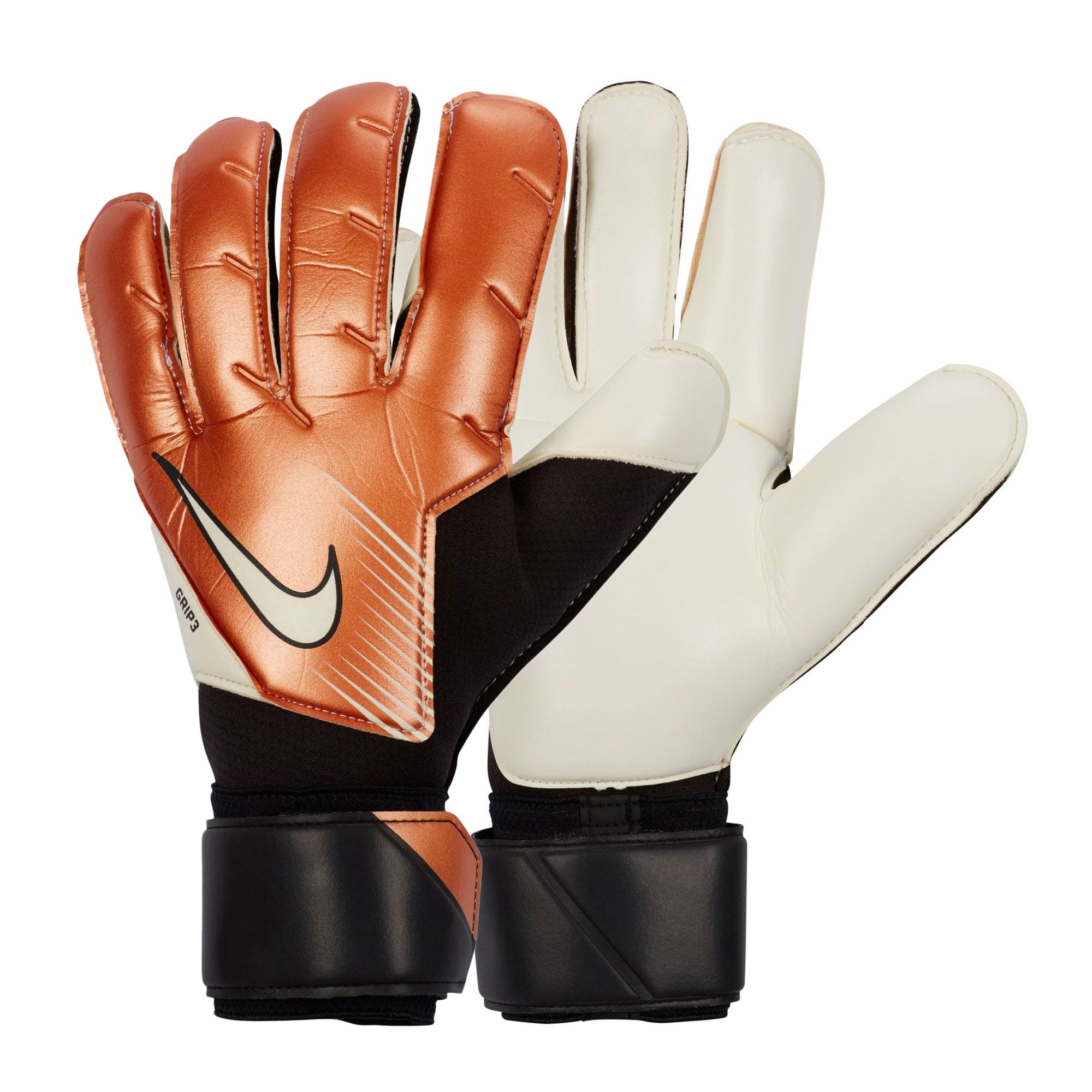 Nike Men's Grip 3 Goalkeeper Gloves Metallic Copper/White â Azteca Soccer