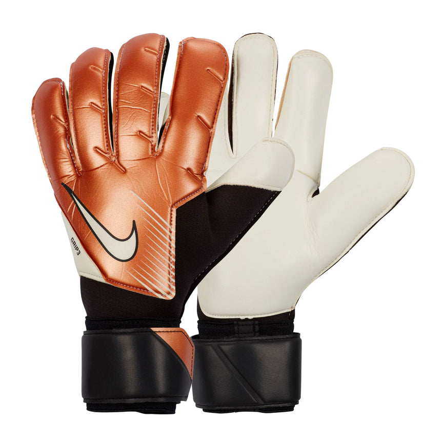 Nike Men's Grip 3 Goalkeeper Gloves Metallic Cooper/White Both