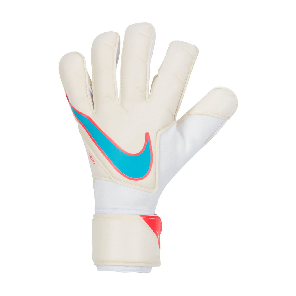 Nike Men's Grip 3 Goalkeeper Gloves White/Baltic Blue Front