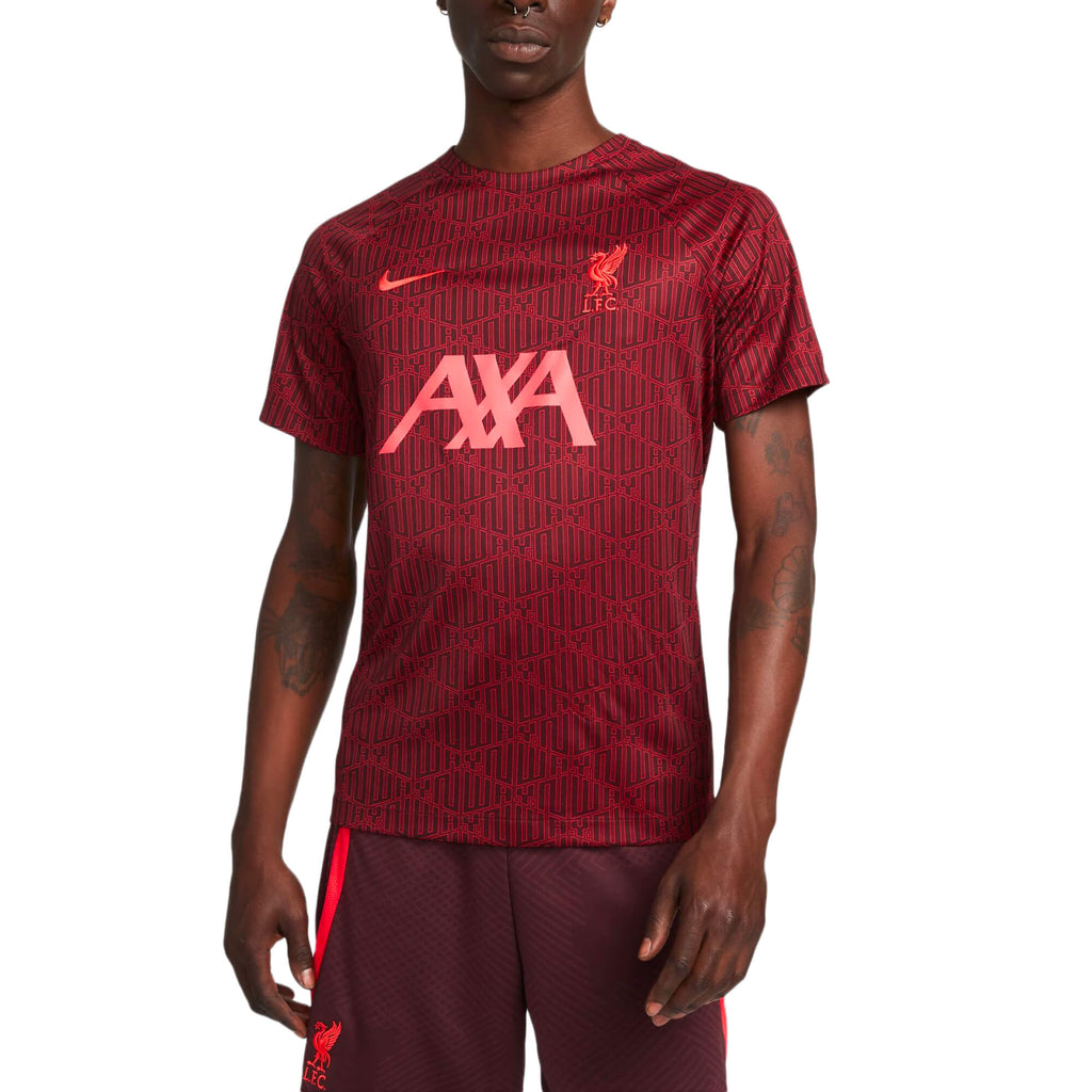 Nike Men's Liverpool Dri-FIT Pre-Match Top 2022 Red/Burgandy Front