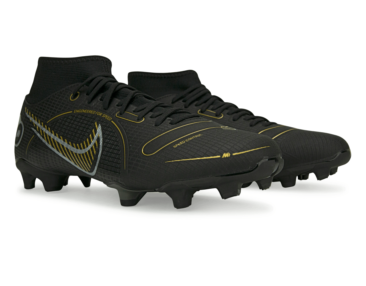 Nike Men's Mercurial Superfly 8 Academy FG/MG Black/Gold Together