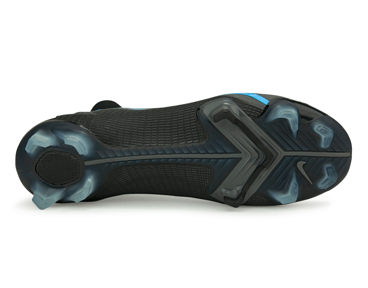 Nike Men's Mercurial Superfly 8 Elite FG Black/Blue Soleplate