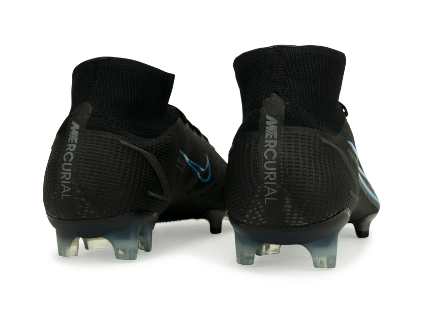 Nike Men's Mercurial Superfly 8 Elite FG Black/Blue Rear