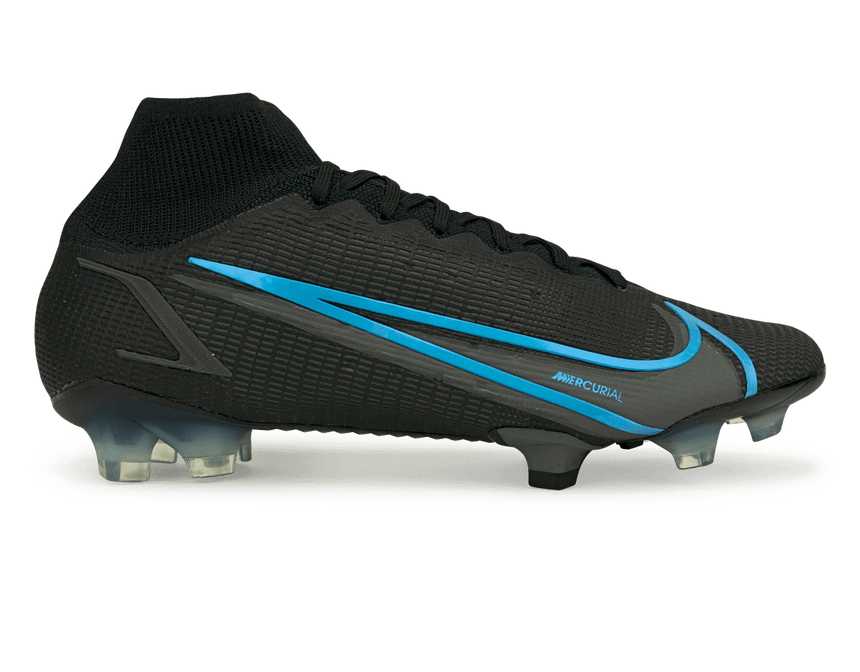Nike Men's Mercurial Superfly 8 Elite FG Black/Blue Front
