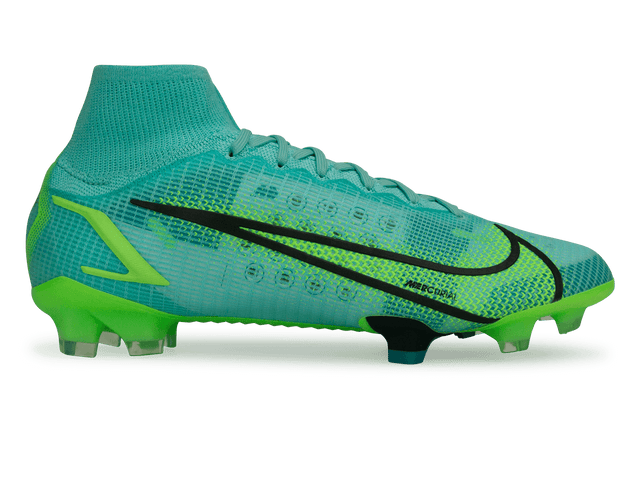 Nike Men's Mercurial Superfly 8 Elite FG Turquoise/Lime Front