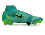 Nike Men's Mercurial Superfly 8 Elite FG Turquoise/Lime Side