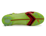 Nike Men's Mercurial Superfly 8 Elite FG Volt/Bright Crimson Soleplate
