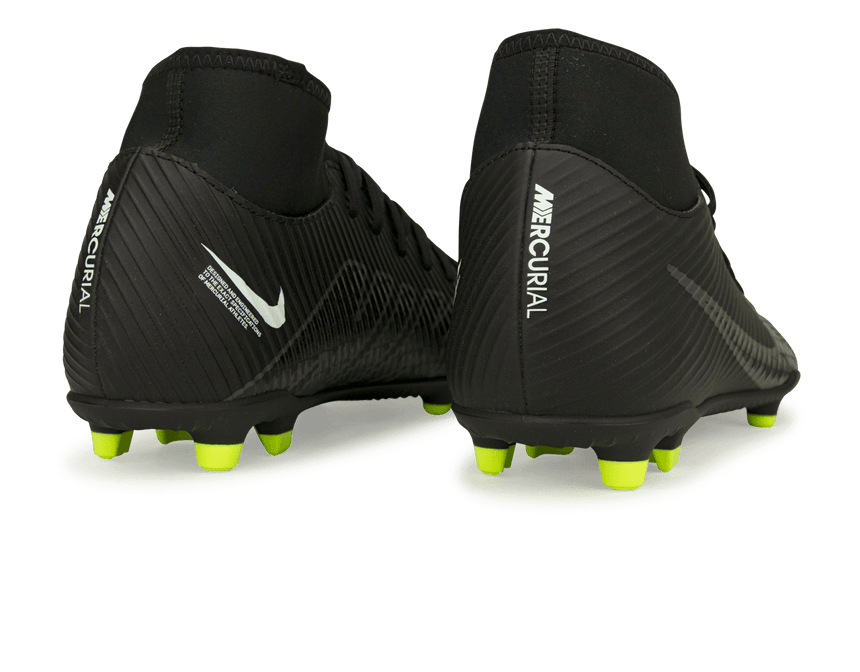 Nike Men's Mercurial Superfly 9 Club FG/MG Black/Volt Rear