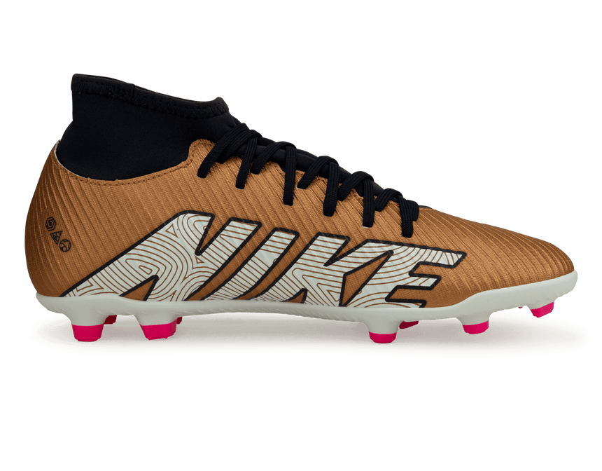 Nike Men's Mercurial Superfly 9 Club FG/MG Metallic Copper Side