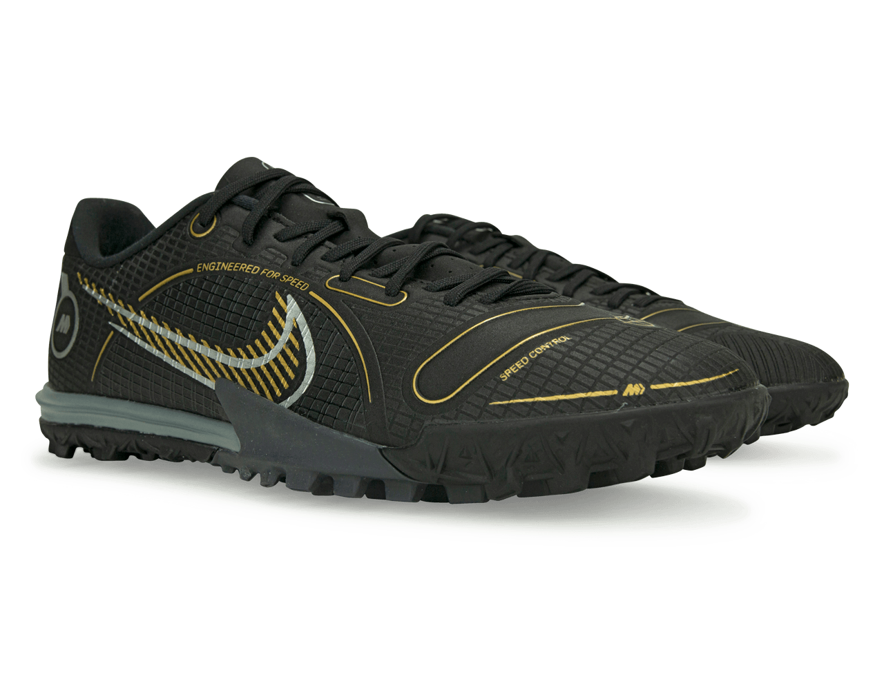 Nike cr7 sales black and gold