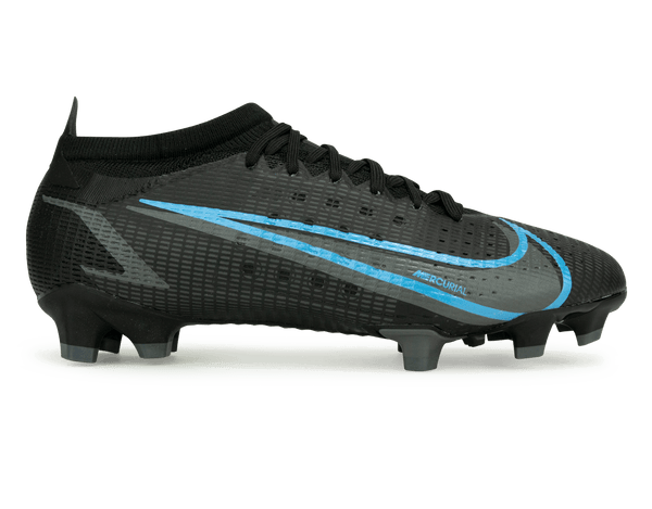 Nike Soccer Cleats Mercurial Vapor 14 Academy Kids Size 11C Black Blue popular Iron Grey