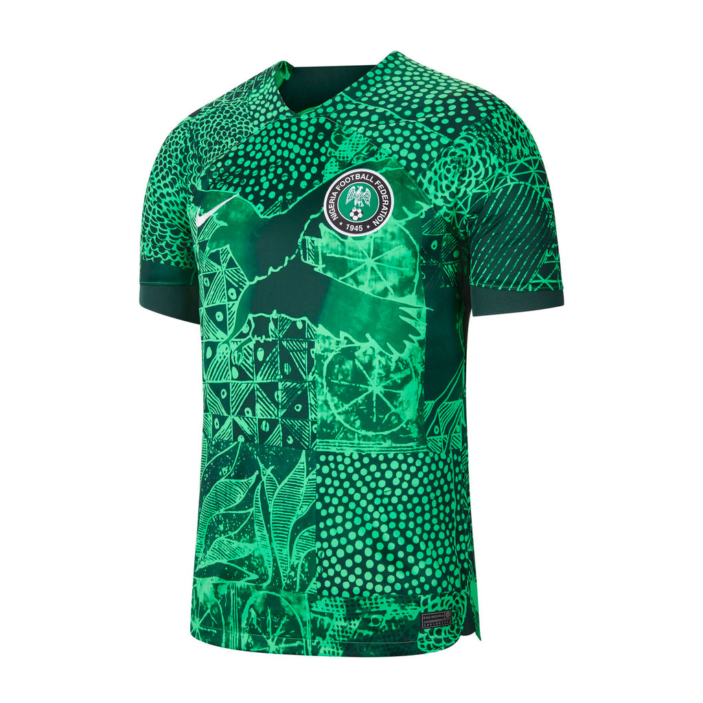 Nike Men's Nigeria 2022/23 Home Jersey Green Spark/Black Front