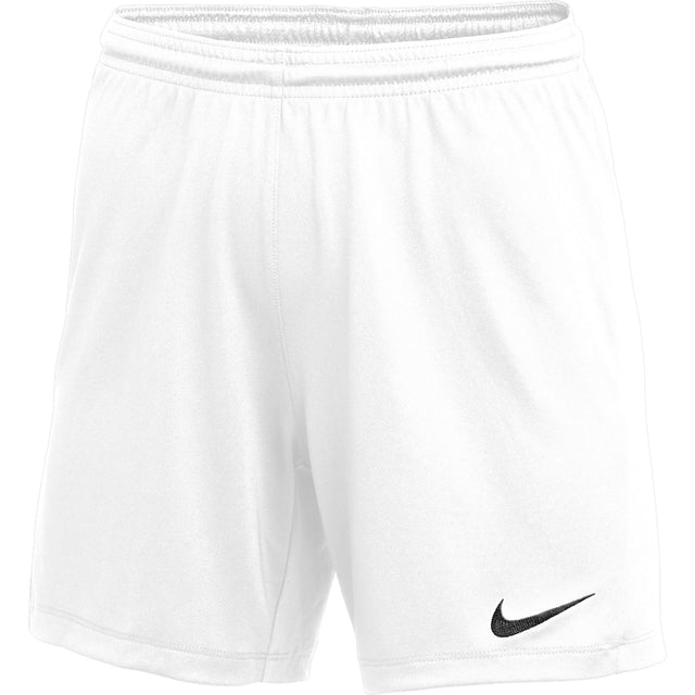 Nike Women's Park III Shorts White/Black Front