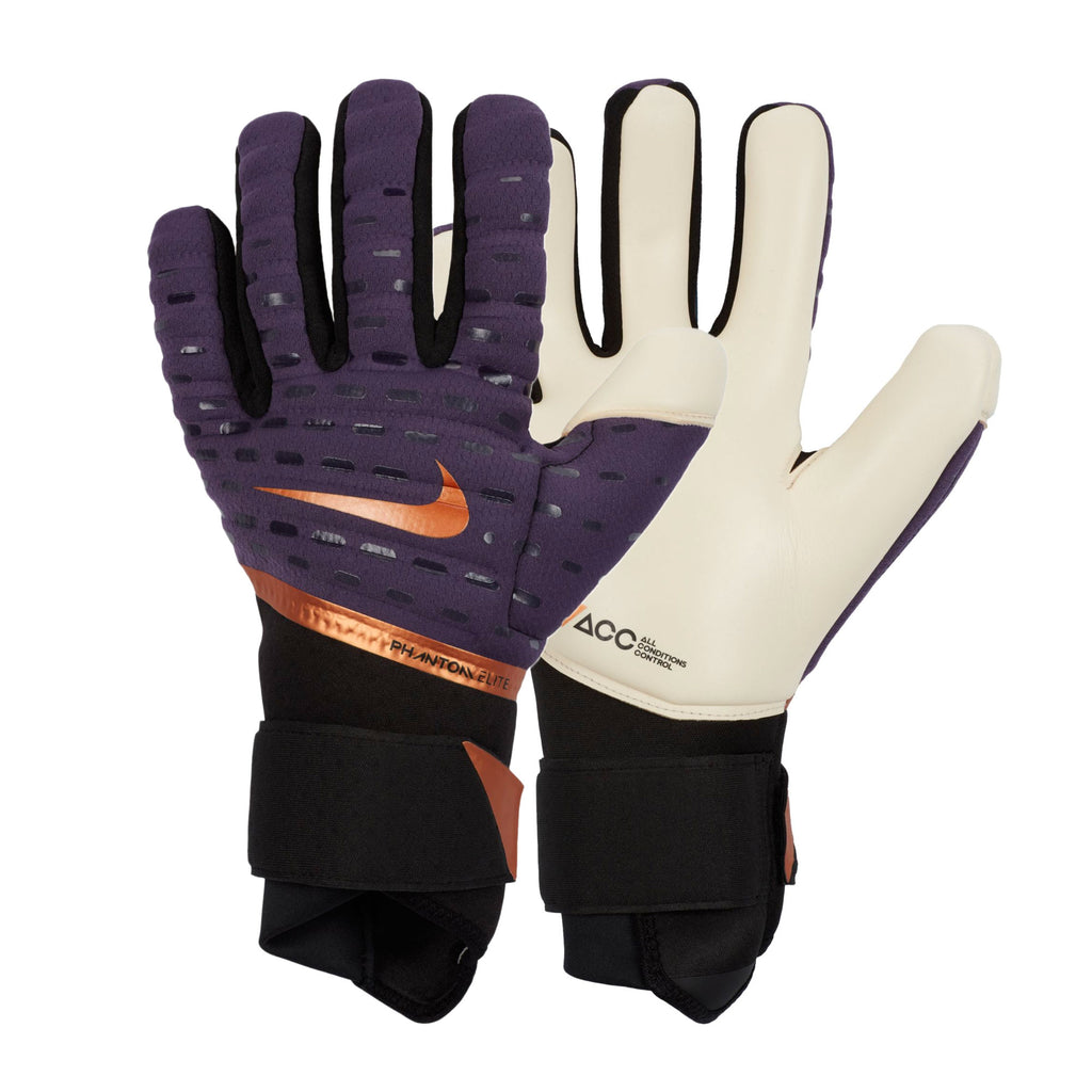 Nike Men's Phantom Elite Goalkeeper Gloves Dark Raisin/Black Both