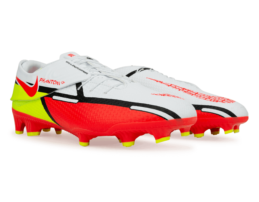 Nike Men's Phantom GT2 Academy Flyease FG/MG White/Crimson Together