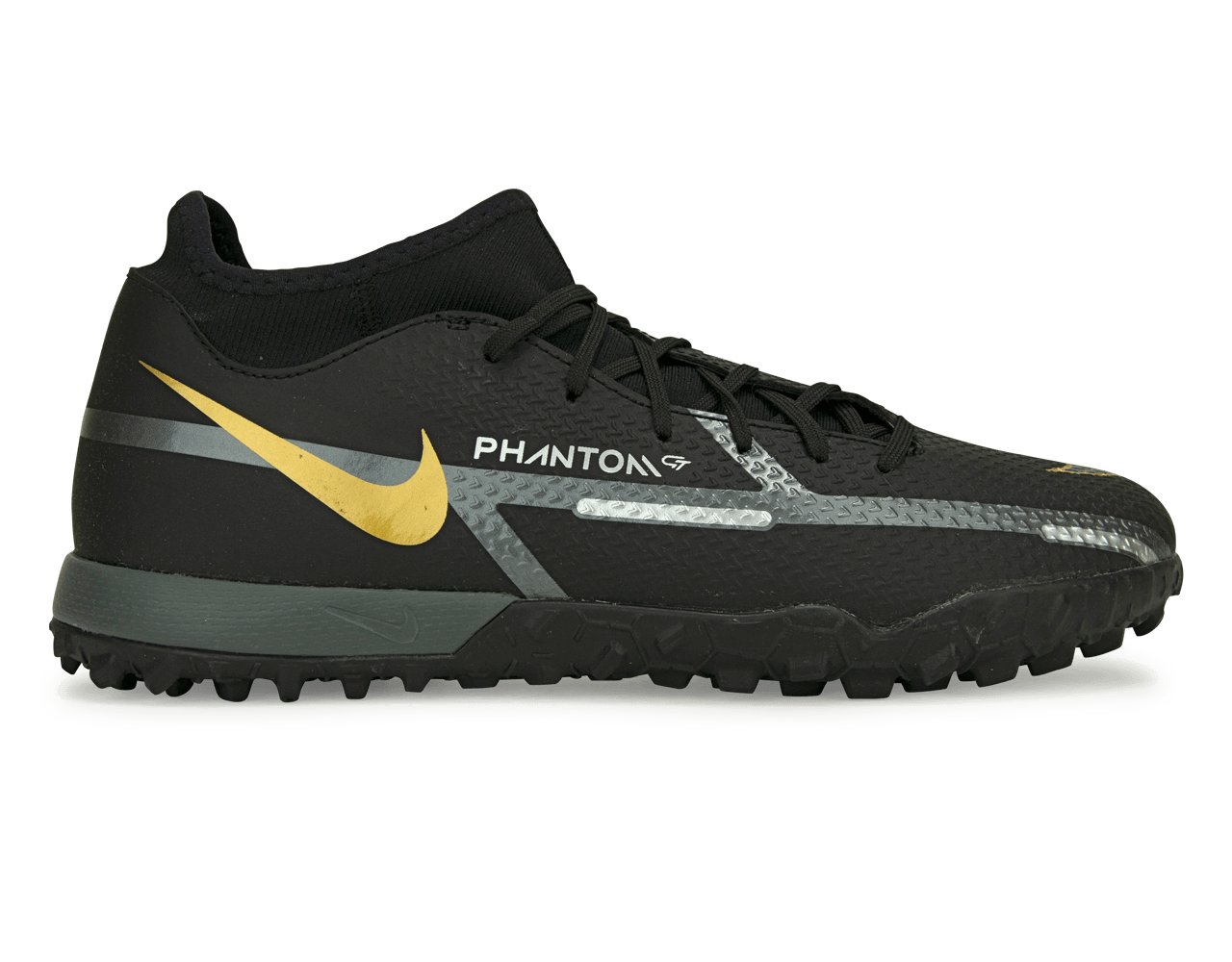 Nike Men's Phantom GT2 DF Academy TF Black/Gold Front