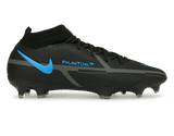 Nike Men's Phantom GT2 Elite DF FG Black/Blue Front