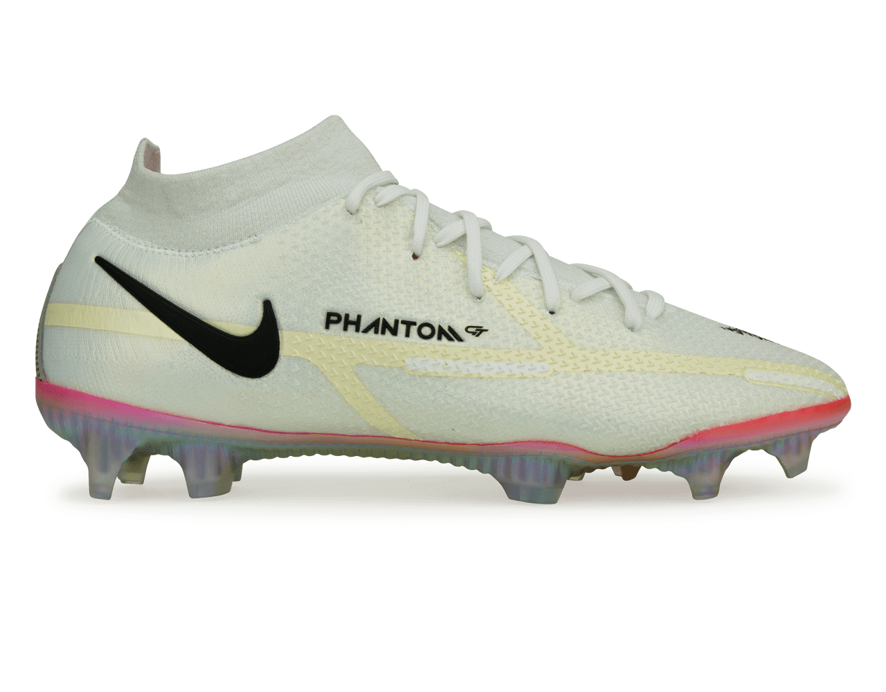 Nike Men's Phantom GT2 Elite DF FG White/Black/Crimson Front