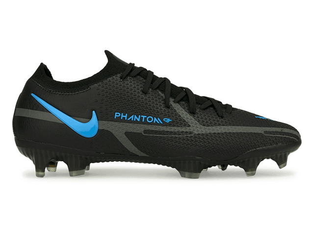 Nike Men's Phantom GT2 Elite FG Black/Blue Front