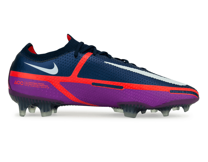 Nike Men's Phantom GT2 Elite FG Navy/White Side