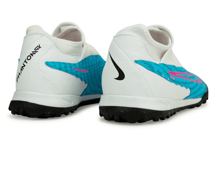 Nike Men's Phantom GX Academy DF TF Baltic Blue/Pink Blast Rear