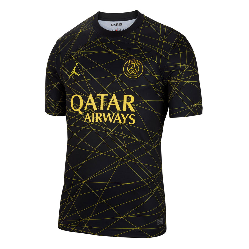 Nike Men's PSG 2023/24 Fourth Jersey Black/Yellow Front