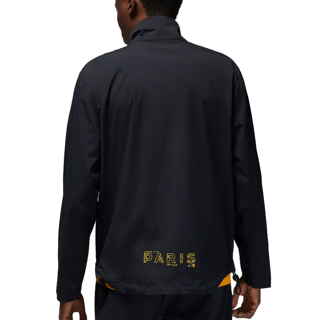 Nike Men's PSG 2023/24 Woven Jacket Black/Yellow Back