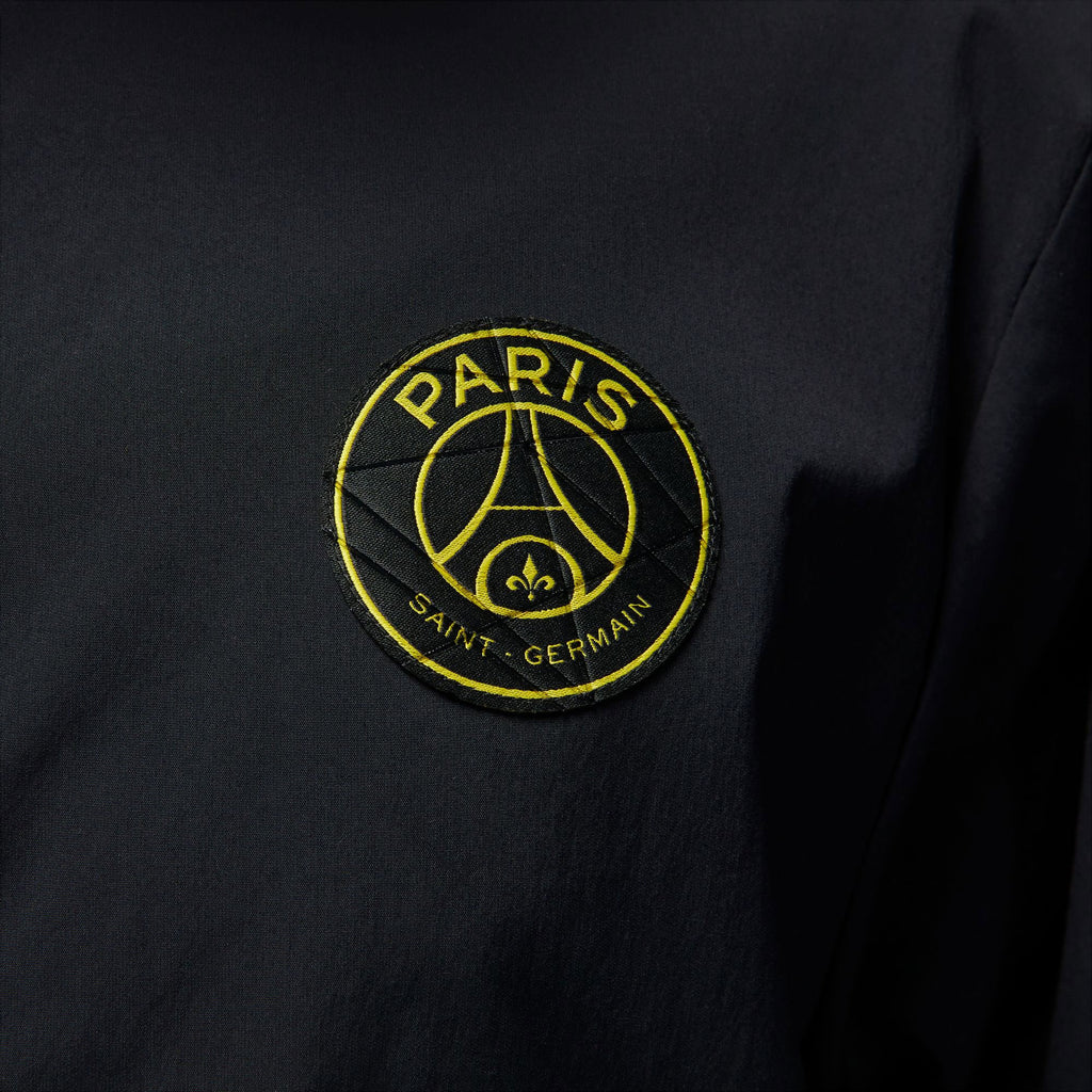 Nike Men's PSG 2023/24 Woven Jacket Black/Yellow Patch