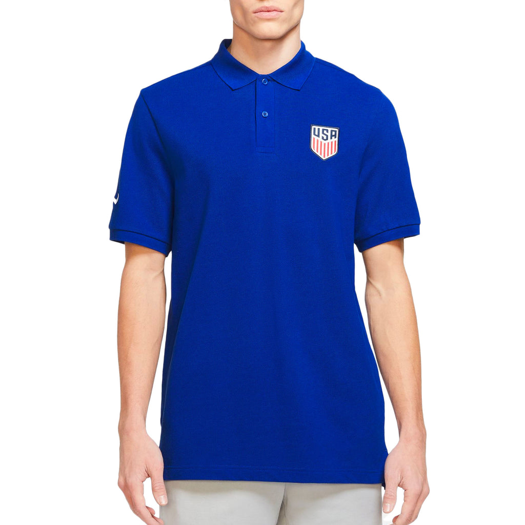 Nike Men's USA 2022/23 Polo Shirt Old Royal/White Front