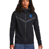 Nike Men's USA 22/23 Tech Fleece Hoodie Jacket Black/Bright Blue Front