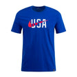 Nike Men's USA Swoosh T-Shirt Bright Blue Front