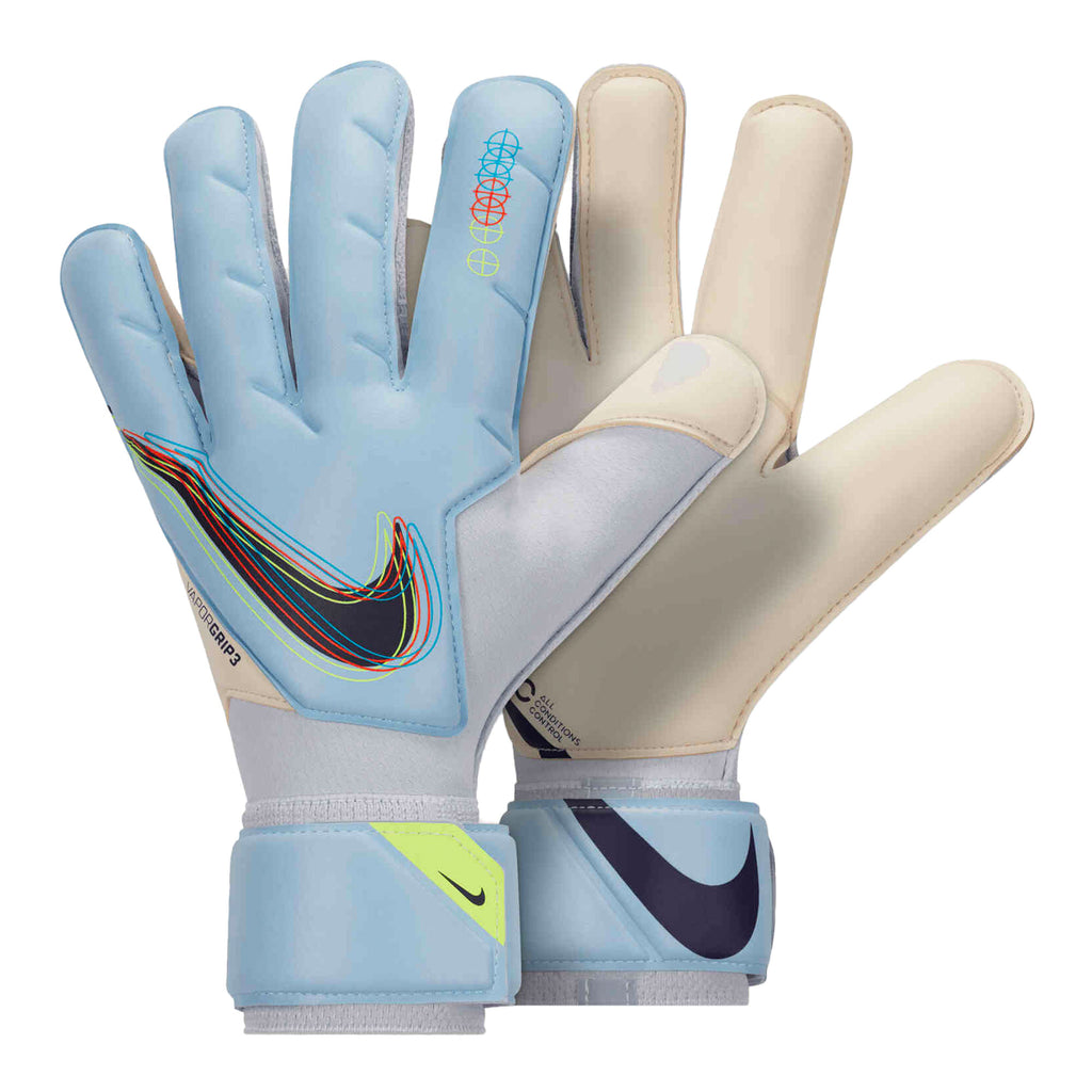 Nike Men's Vapor Grip 3 Goalkeeper Gloves Light Marine/Blackened Blue Both