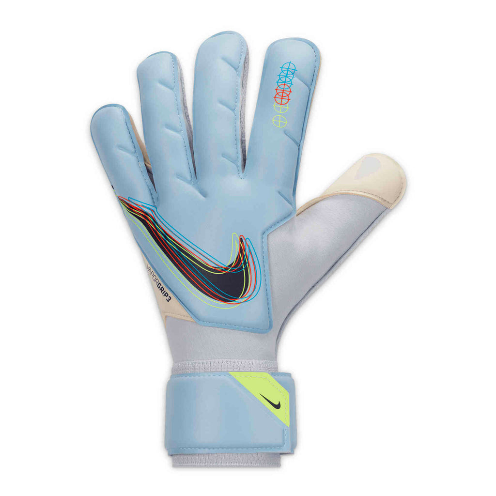 Nike Men's Vapor Grip 3 Goalkeeper Gloves Light Marine/Blackened Blue Front