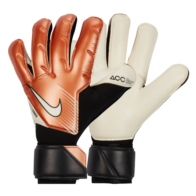 Nike Men's Vapor Grip 3 Goalkeeper Gloves Metallic Copper/White Both
