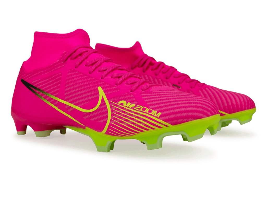 Nike Men's Zoom Mercurial Superfly 9 Academy FG/MG Pink/Volt Together