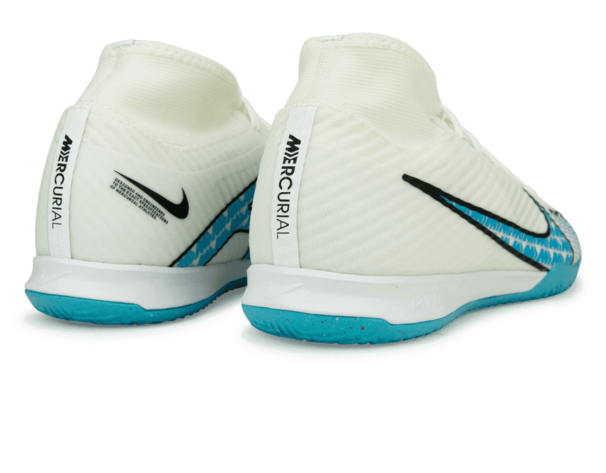 Nike Men's Zoom Mercurial Superfly 9 Academy IC White/Pink Blast Rear
