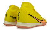 Nike Men's Zoom Mercurial Superfly 9 Academy IC Yellow Strike/Sunset Glow Rear